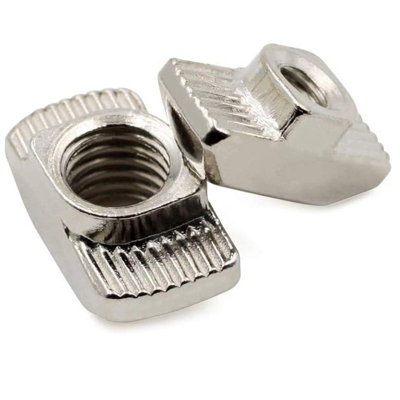 SDY 50pcs 3030 Series M4 Thread T Nuts Hammer Head Fastener Nut Sliding T-Nut,Nickel Plated Carbon Steel Nut for 30 Series Aluminum Extrusion Profile T Slot 8mm (3030 Series M4) - Image 4